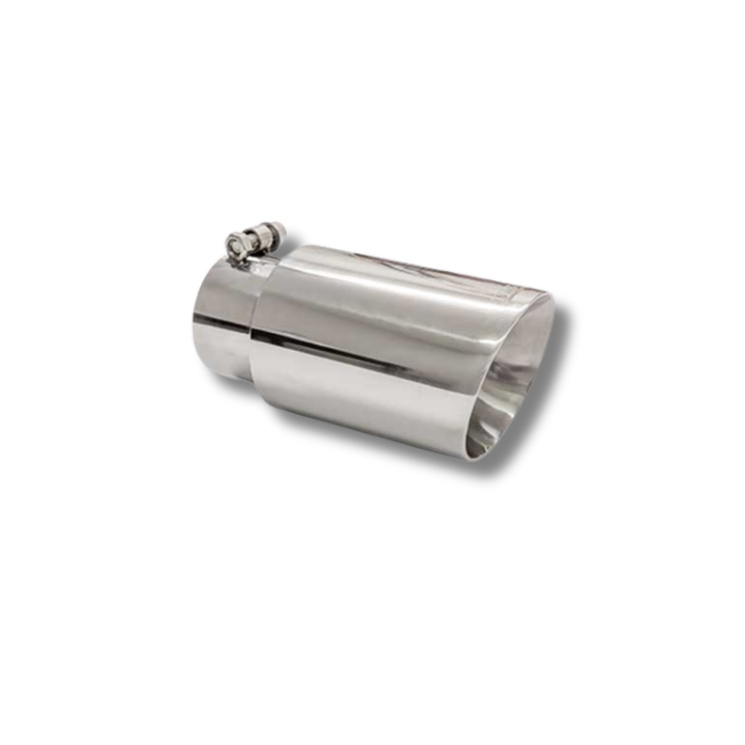 Product photo of the Carven Exhaust 4.00" Universal Bolt-On Exhaust Tip in polish color
