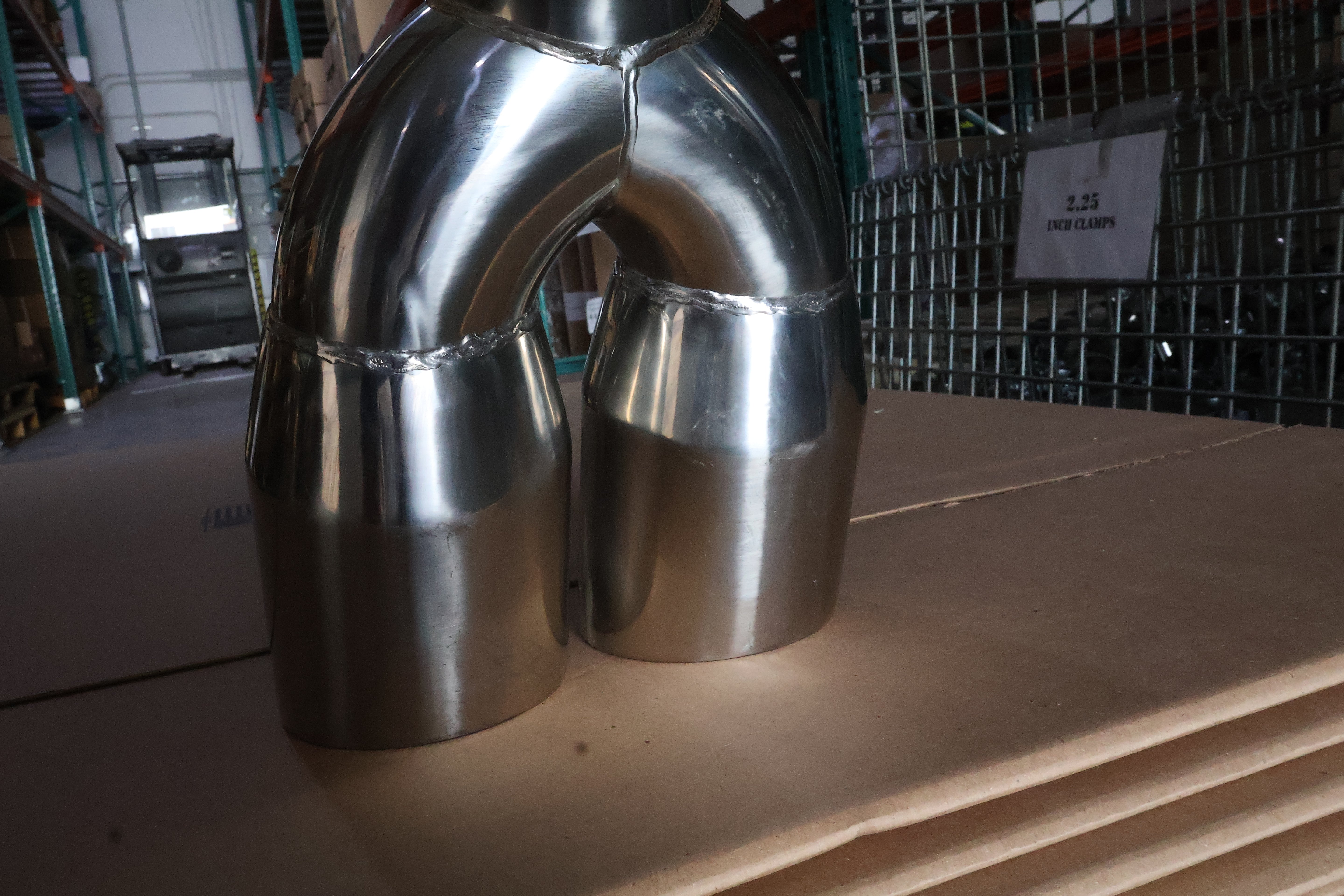 Scratched Polished 3.0” Dual Exit Stainless Steel Tip