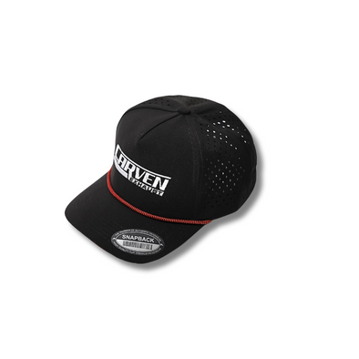 Carven Exhaust Black 5-Panel Hat with Red Rope