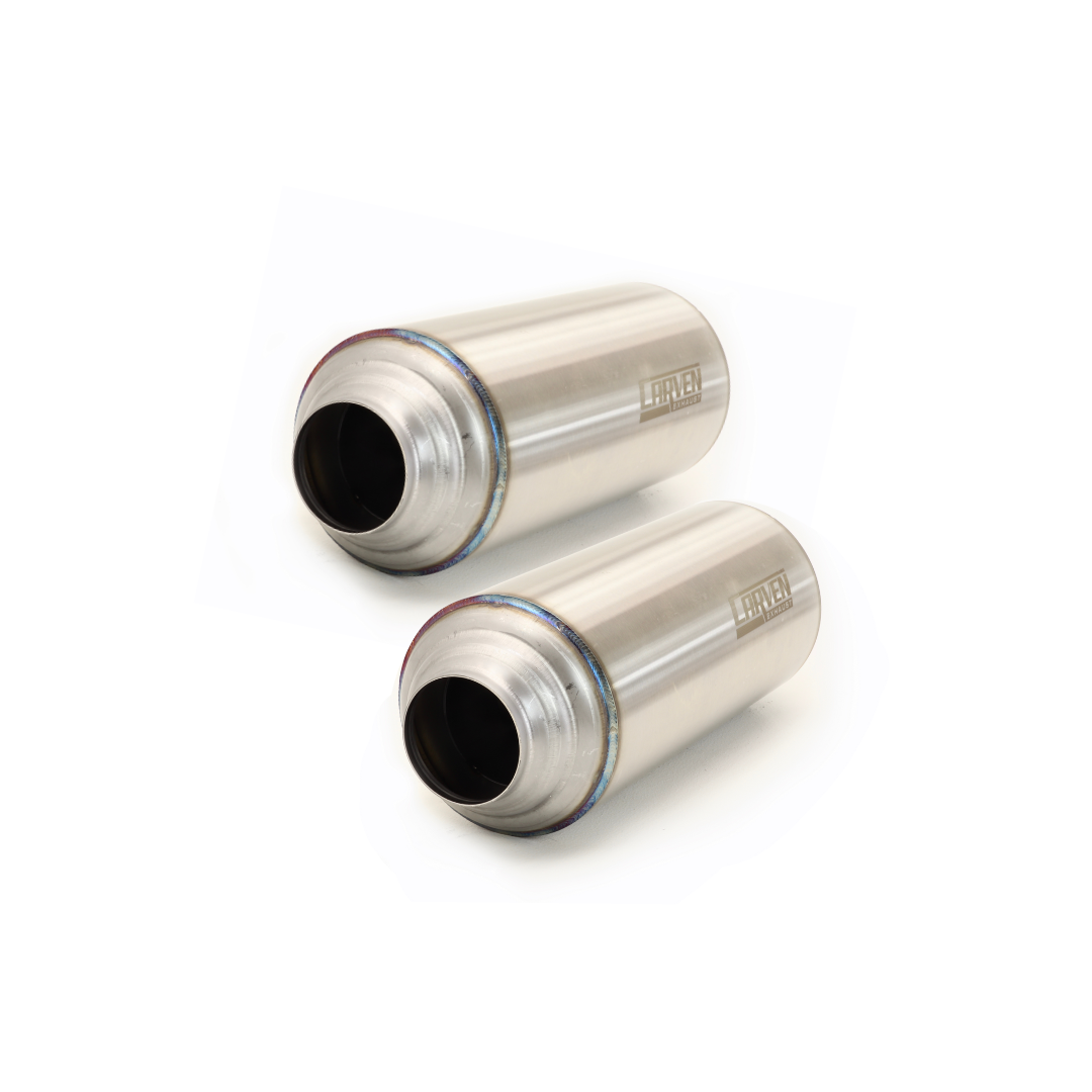 Product photo of two Dual TR Performance Mufflers