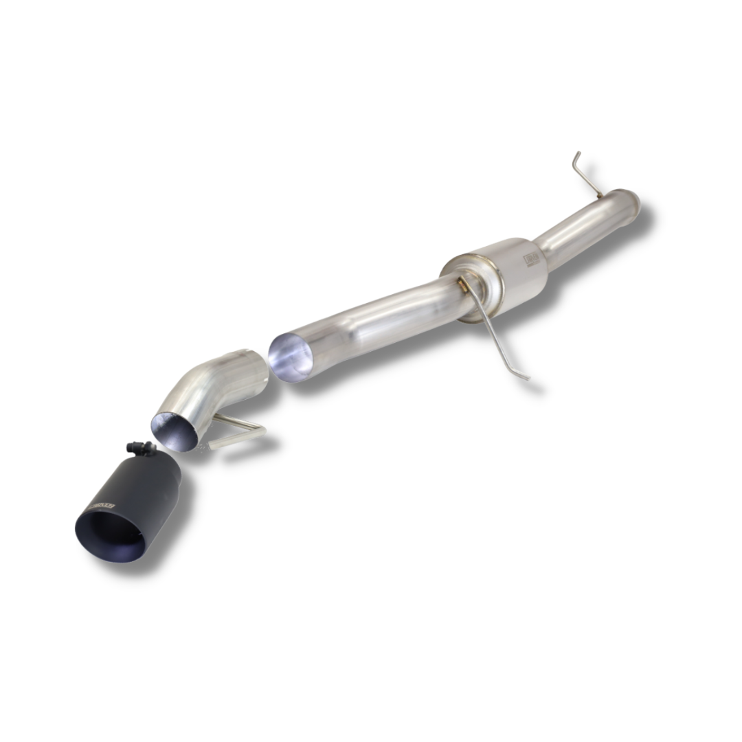 A product photo of the 2019-2023 Ford Ranger Over Axle Carven Exhaust Dump Kit