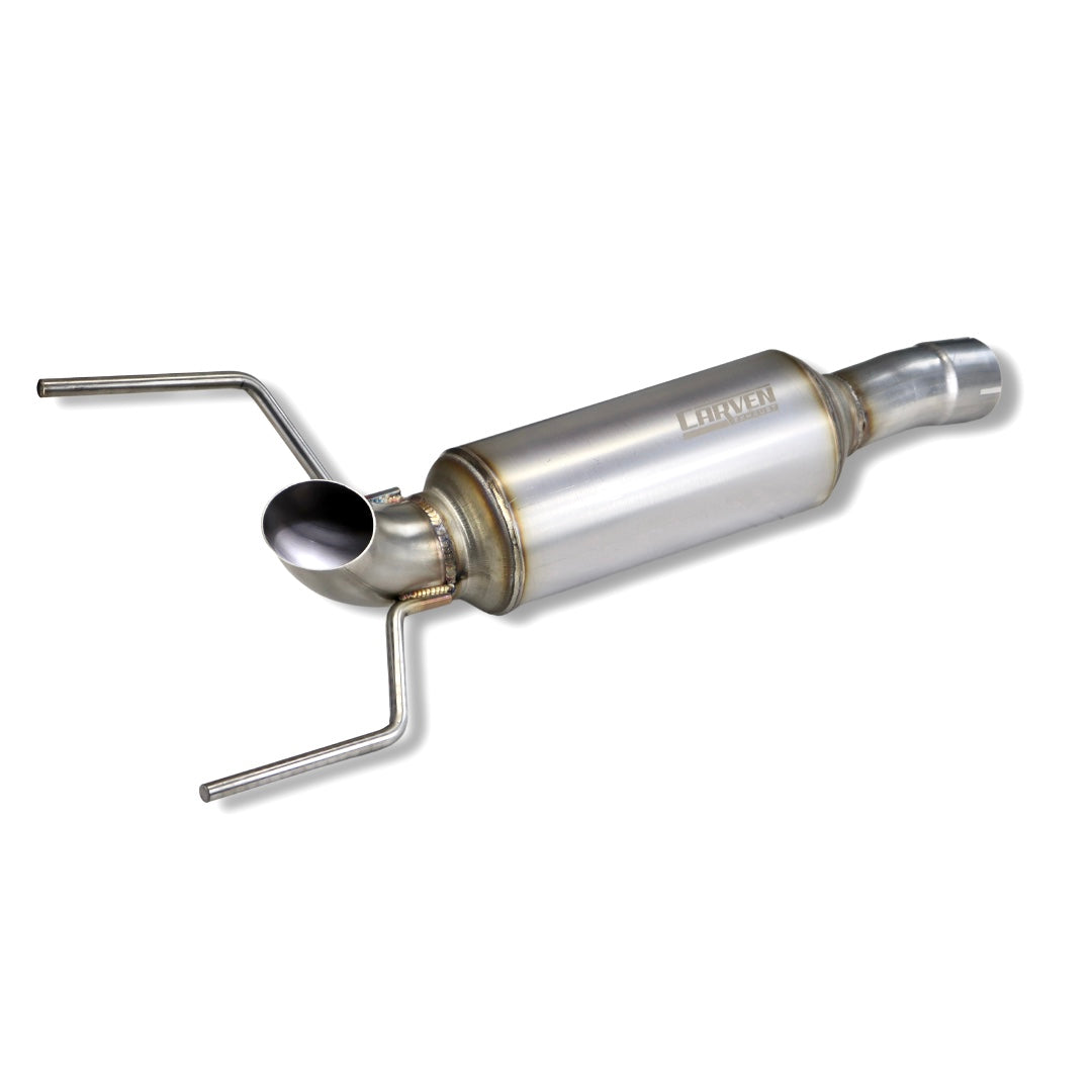 An alternate product photo of a stainless color 2003-2024 Toyota 4Runner Carven Exhaust High Clearance Dump Exit Exhaust System
