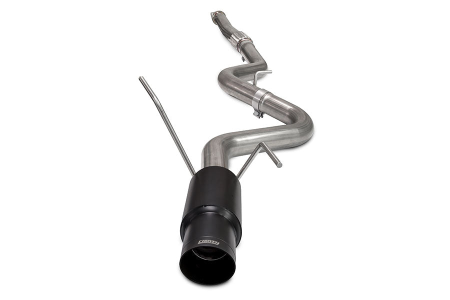 Product photo of a 2015-2021 Subaru WRX & STI Carven Exhaust Single Exit Exhaust System with a ceramic coated black finish